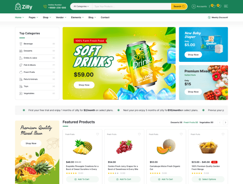 Zilly-生鲜超市果蔬食品电商WordPress主题插图4-WP资源海 Zilly-生鲜超市果蔬食品电商WordPress主题插图4-WP资源海