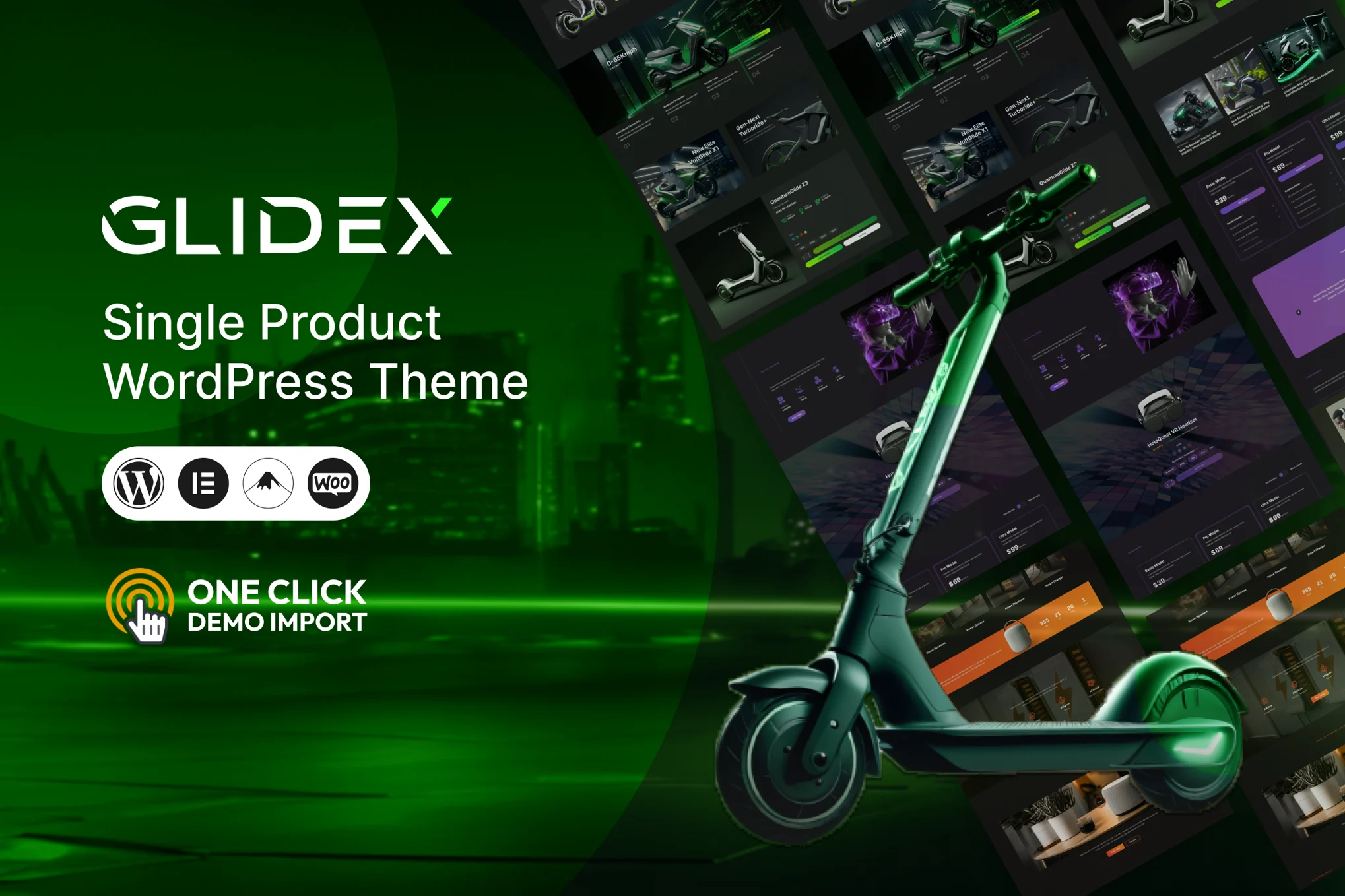 GlideX-漂亮炫酷单产品展示网站模板WordPress主题插图1-WP资源海 GlideX-漂亮炫酷单产品展示网站模板WordPress主题插图1-WP资源海