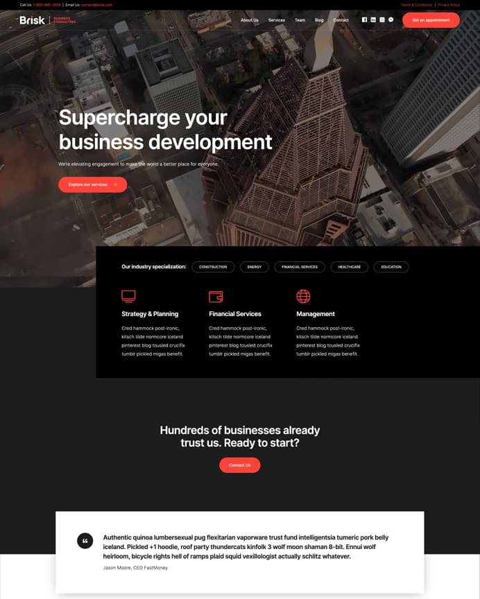 Brisk-多用途企业建站模板WordPress主题插图2-WP资源海 Brisk-多用途企业建站模板WordPress主题插图2-WP资源海