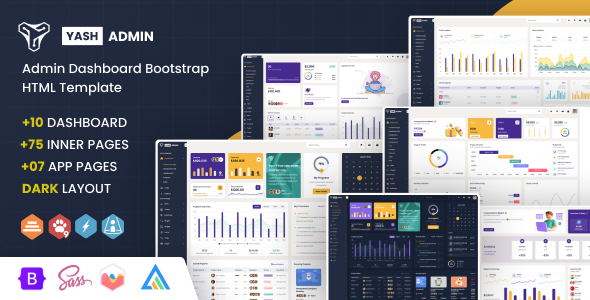 YashAdmin-专业漂亮的后台管理HTML5网站模板插图-WP资源海