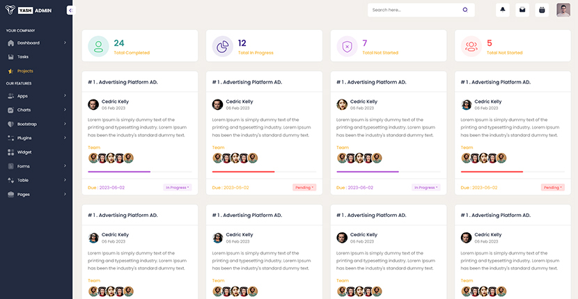 YashAdmin-专业漂亮的后台管理HTML5网站模板插图5-WP资源海 YashAdmin-专业漂亮的后台管理HTML5网站模板插图5-WP资源海