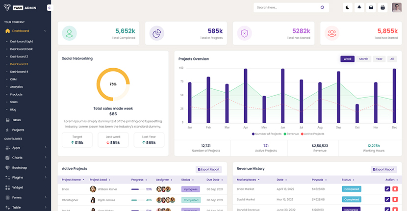 YashAdmin-专业漂亮的后台管理HTML5网站模板插图7-WP资源海 YashAdmin-专业漂亮的后台管理HTML5网站模板插图7-WP资源海