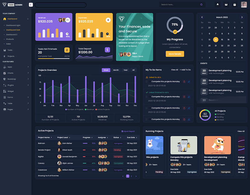YashAdmin-专业漂亮的后台管理HTML5网站模板插图2-WP资源海 YashAdmin-专业漂亮的后台管理HTML5网站模板插图2-WP资源海