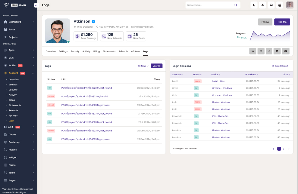 YashAdmin-专业漂亮的后台管理HTML5网站模板插图25-WP资源海