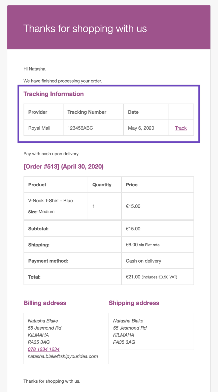 Shipment Tracking for WooCommerce-订单跟踪/物流信息查询通知插件插图2-WP资源海 Shipment Tracking for WooCommerce-订单跟踪/物流信息查询通知插件插图2-WP资源海