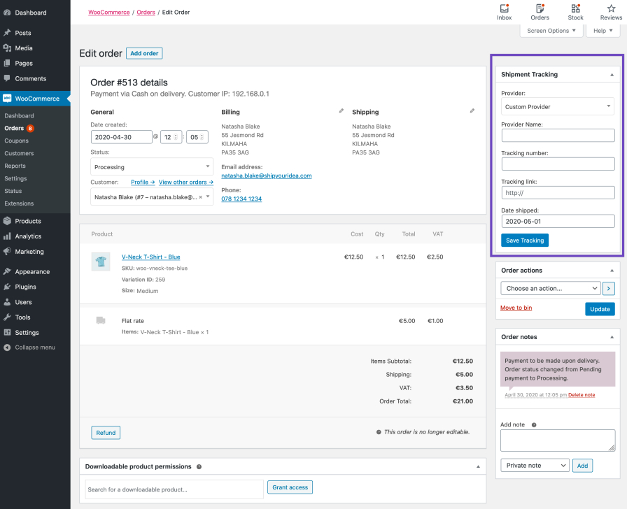 Shipment Tracking for WooCommerce-订单跟踪/物流信息查询通知插件插图3-WP资源海 Shipment Tracking for WooCommerce-订单跟踪/物流信息查询通知插件插图3-WP资源海
