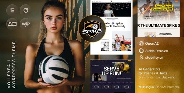 Spike-多功能排球网站模板WordPress主题