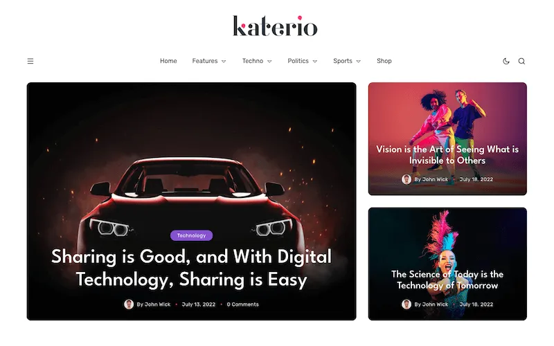 Katerio-简约漂亮的杂志博客媒体WordPress主题插图2-WP资源海 Katerio-简约漂亮的杂志博客媒体WordPress主题插图2-WP资源海
