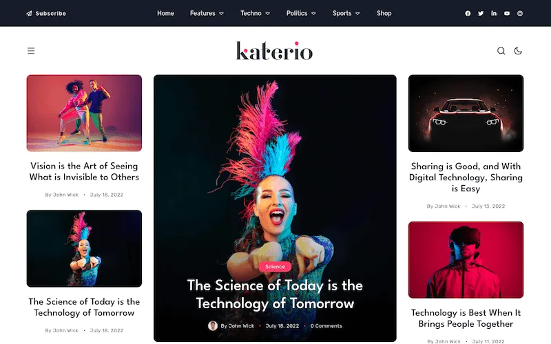 Katerio-简约漂亮的杂志博客媒体WordPress主题插图3-WP资源海 Katerio-简约漂亮的杂志博客媒体WordPress主题插图3-WP资源海