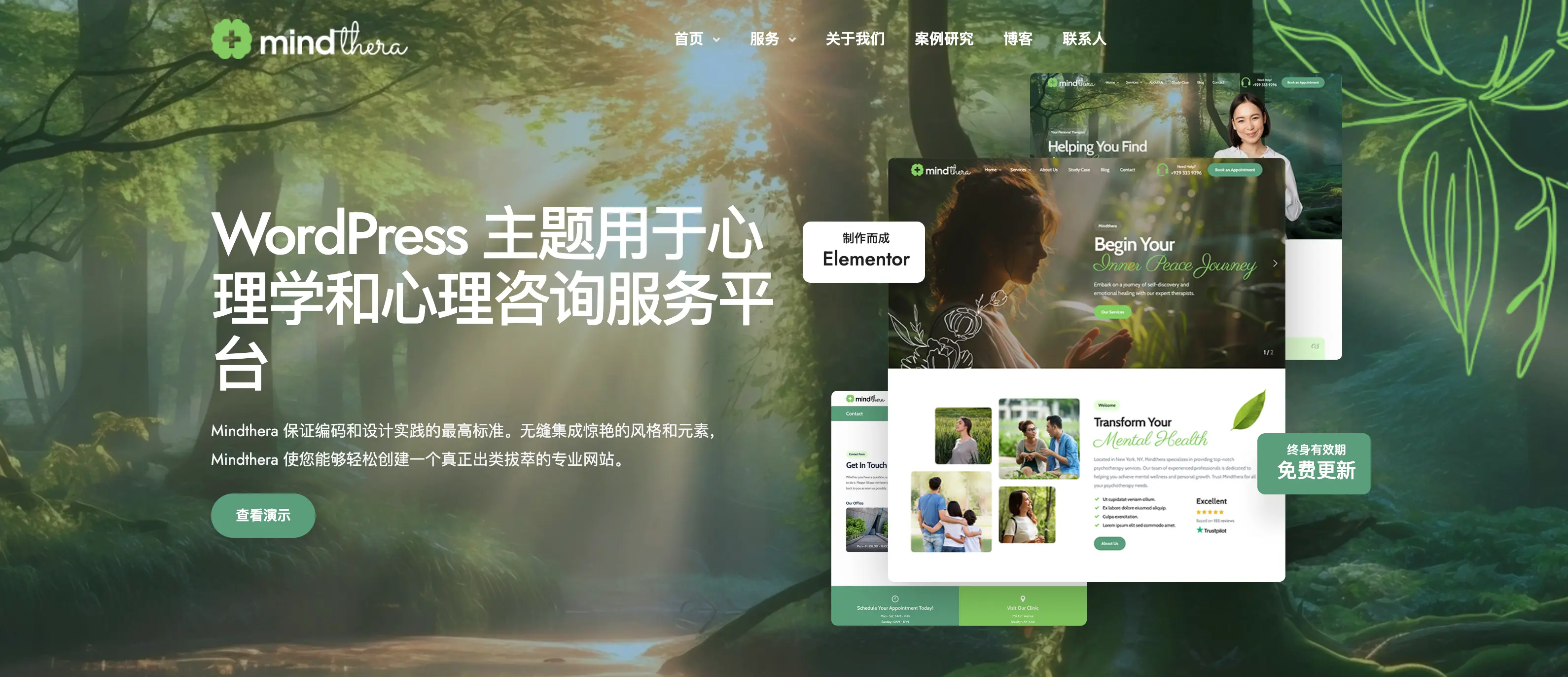 Mindthera-心理咨询心理学网站模板WordPress主题插图1-WP资源海 Mindthera-心理咨询心理学网站模板WordPress主题插图1-WP资源海