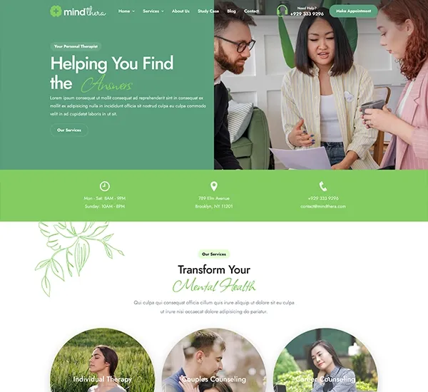 Mindthera-心理咨询心理学网站模板WordPress主题插图6-WP资源海 Mindthera-心理咨询心理学网站模板WordPress主题插图6-WP资源海