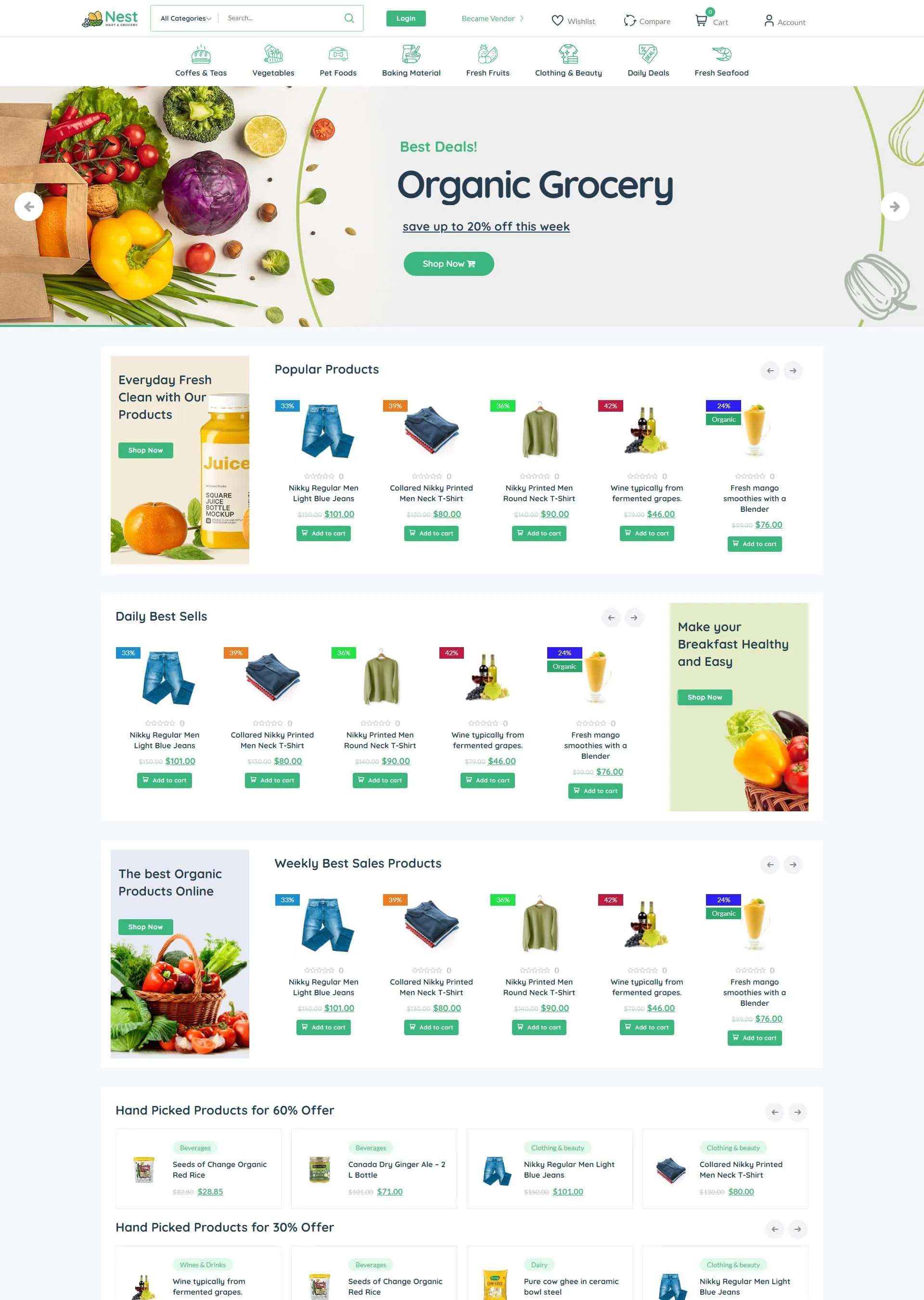 Nest-绿色食品与百货商城WordPress主题插图8-WP资源海 Nest-绿色食品与百货商城WordPress主题插图8-WP资源海