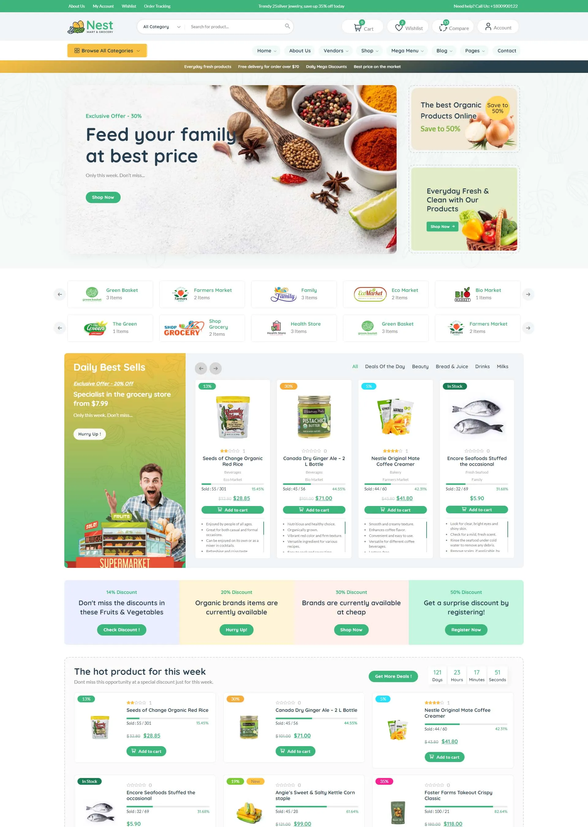Nest-绿色食品与百货商城WordPress主题插图9-WP资源海 Nest-绿色食品与百货商城WordPress主题插图9-WP资源海