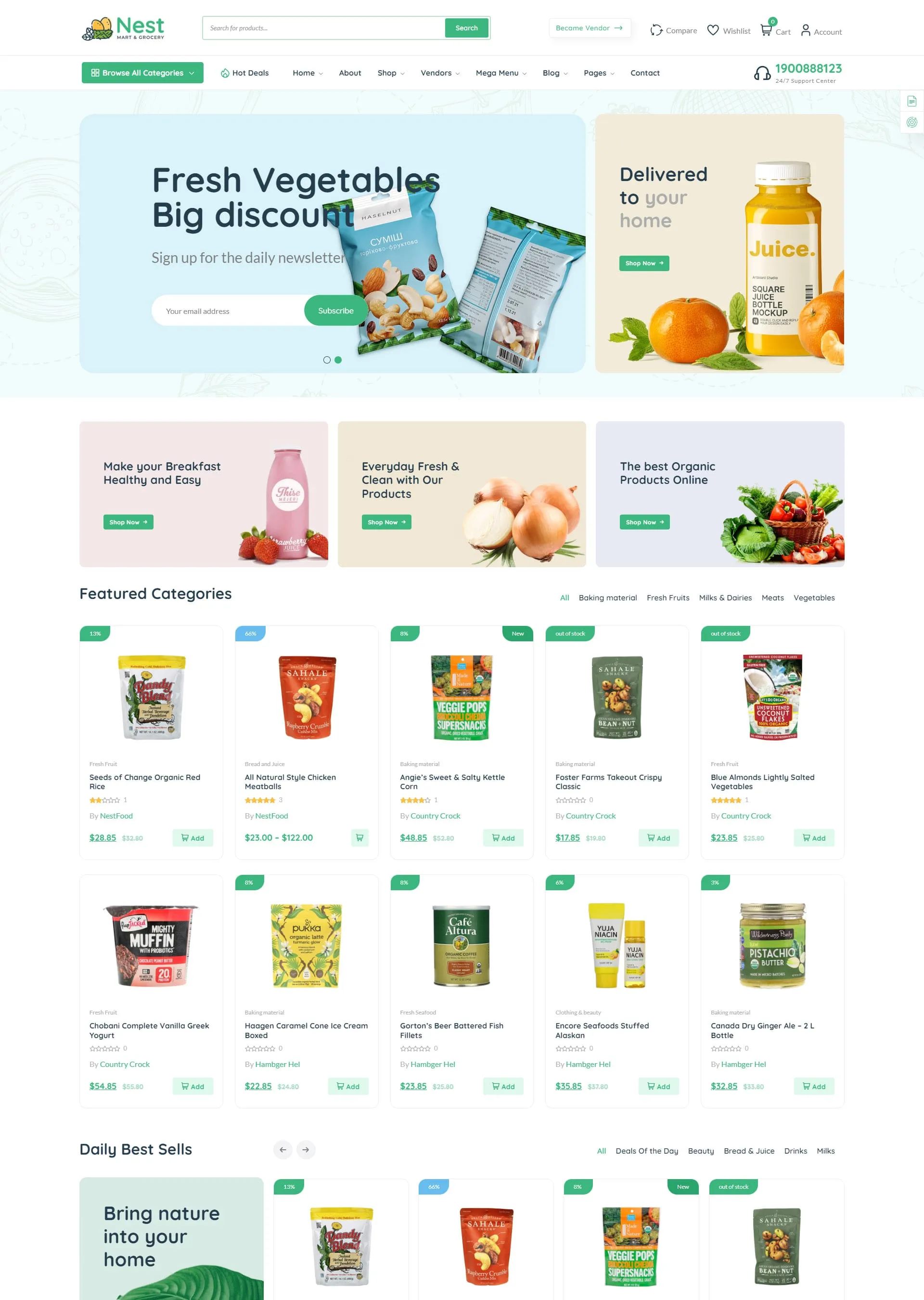 Nest-绿色食品与百货商城WordPress主题插图2-WP资源海 Nest-绿色食品与百货商城WordPress主题插图2-WP资源海