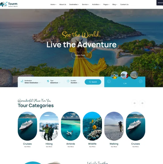 Tourm-超漂亮旅游行业网站模板WordPress主题插图6-WP资源海