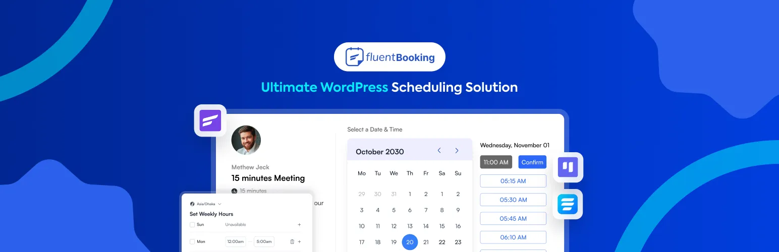 Fluent Booking Pro-在线预约管理系统WordPress插件插图1-WP资源海 Fluent Booking Pro-在线预约管理系统WordPress插件插图1-WP资源海