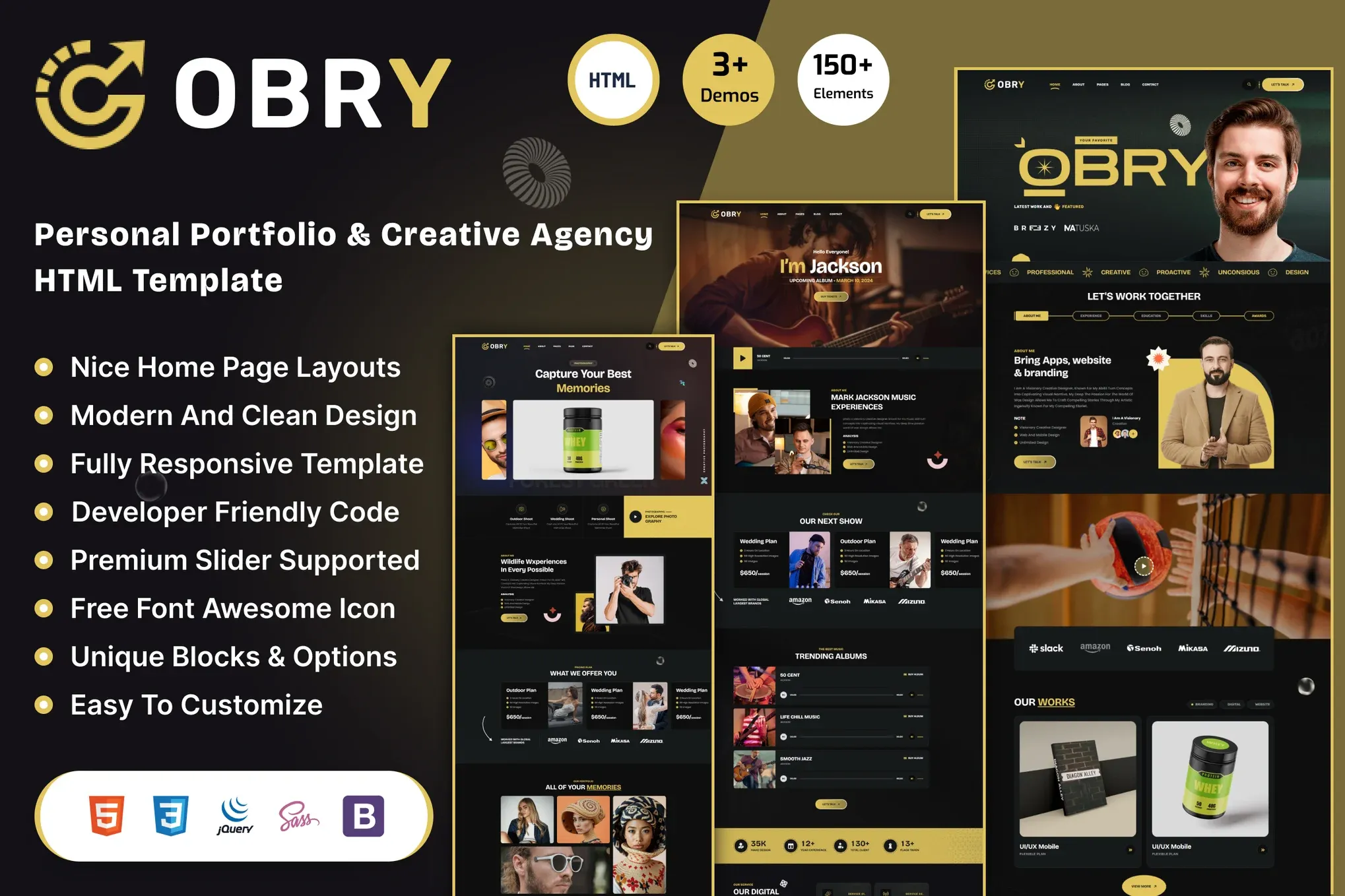 Obry-创意设计/项目作品展示HTML网站模板插图4-WP资源海 Obry-创意设计/项目作品展示HTML网站模板插图4-WP资源海