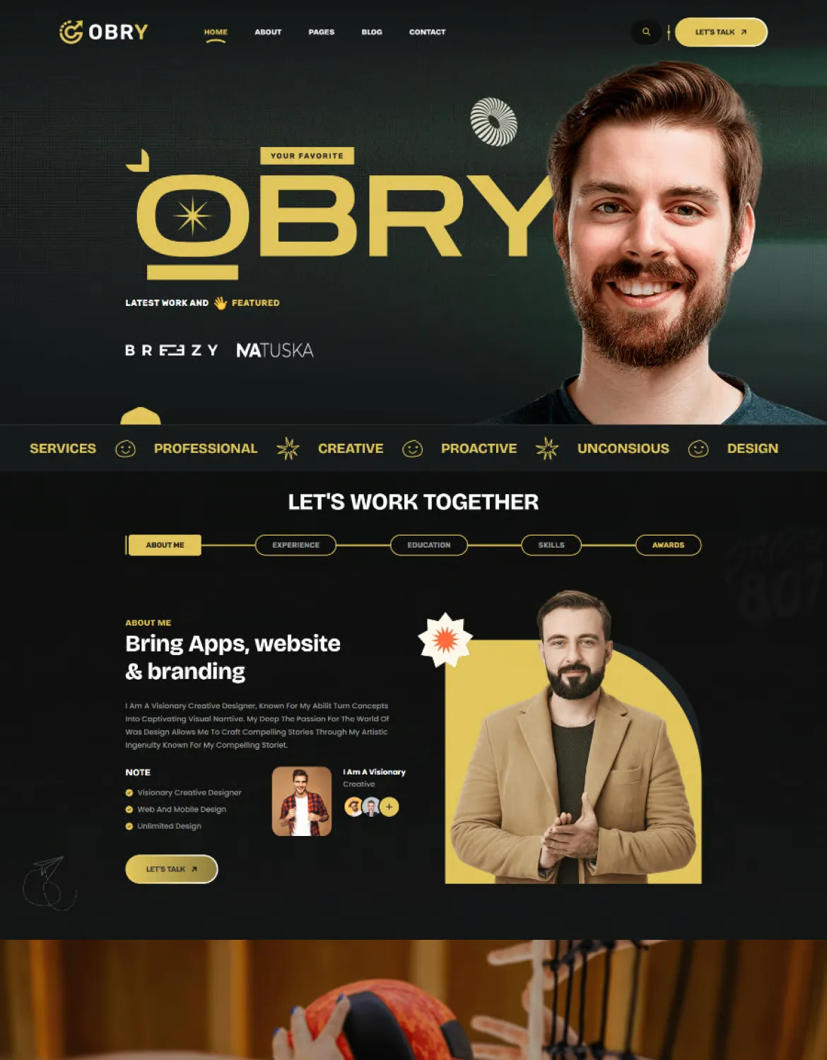 Obry-创意设计/项目作品展示HTML网站模板插图3-WP资源海 Obry-创意设计/项目作品展示HTML网站模板插图3-WP资源海