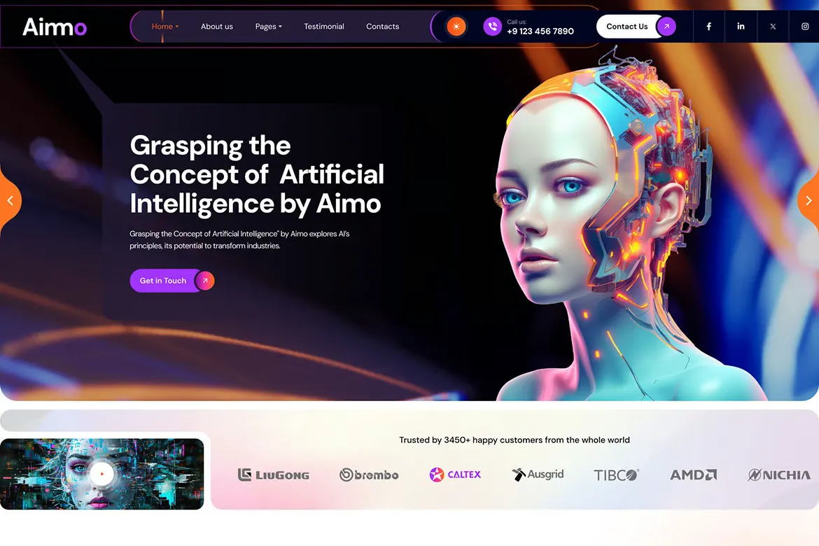 Aimo-多用途AI人工智能网站模板WordPress主题插图3-WP资源海 Aimo-多用途AI人工智能网站模板WordPress主题插图3-WP资源海