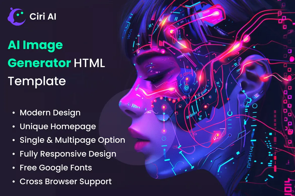 Ciri AI – AI画图AI图像生成网站HTML5模板插图1-WP资源海 Ciri AI – AI画图AI图像生成网站HTML5模板插图1-WP资源海