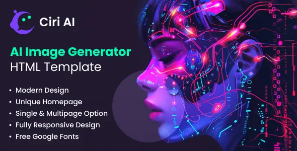 Ciri AI – AI画图AI图像生成网站HTML5模板