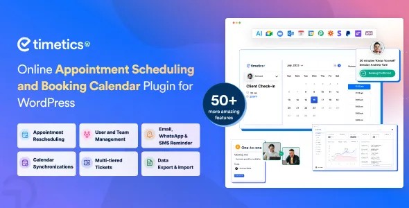 WP Timetics Pro-带AI功能的在线预约管理WordPress插件