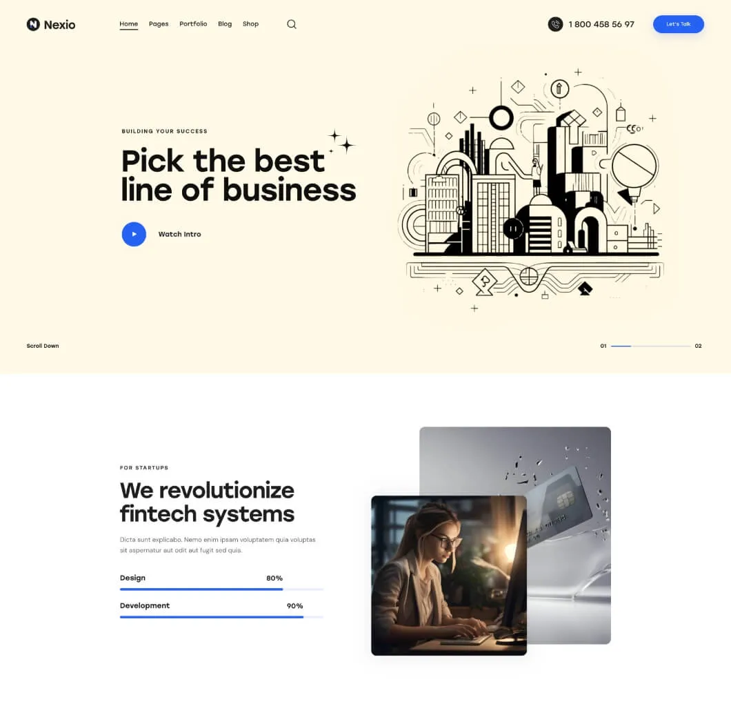 Nexio-广告营销创意设计咨询WordPress主题插图5-WP资源海
