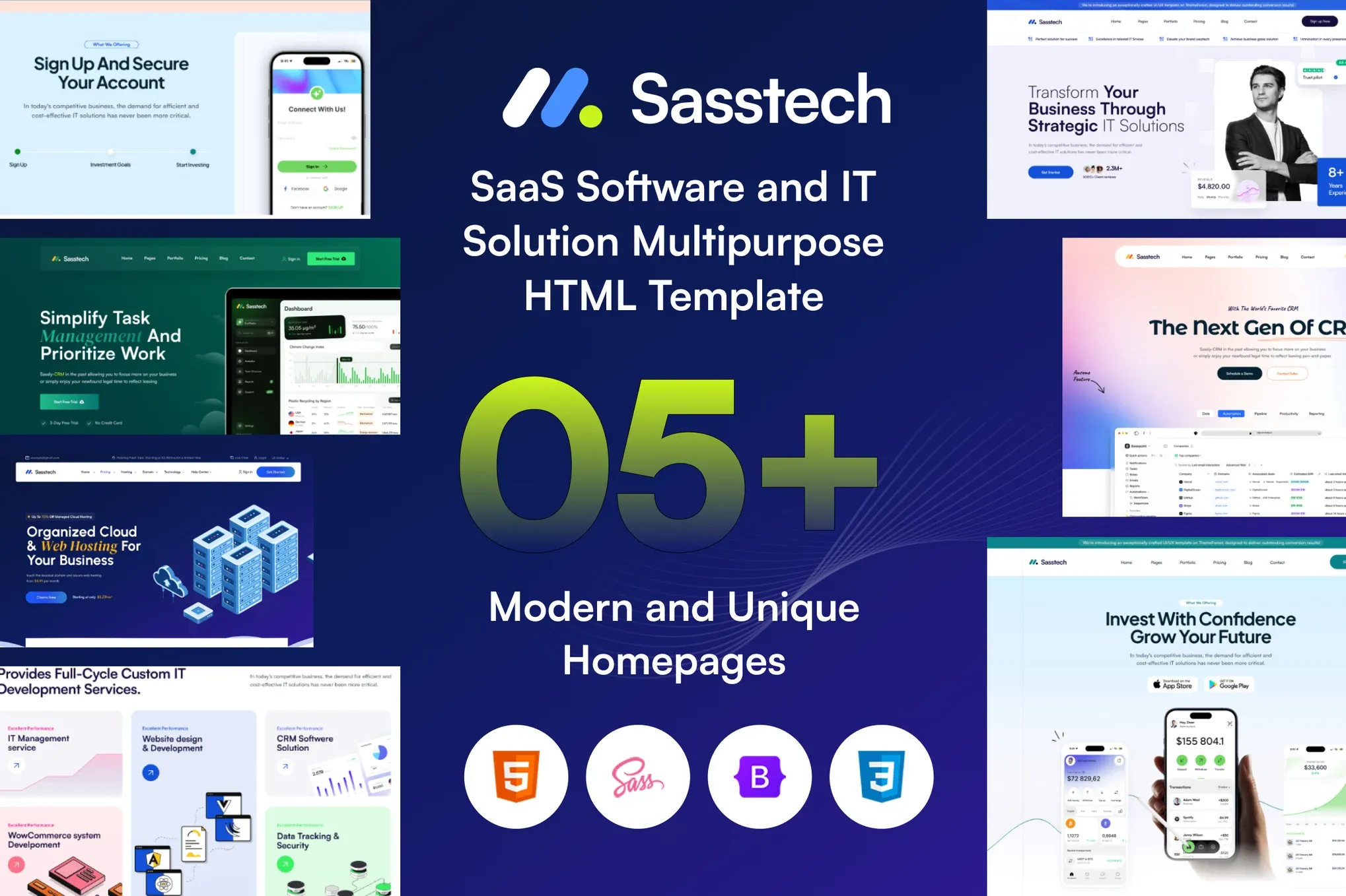 SassTech SaaS 软件APP科技公司HTML5网站模板插图-WP资源海 SassTech SaaS 软件APP科技公司HTML5网站模板插图-WP资源海