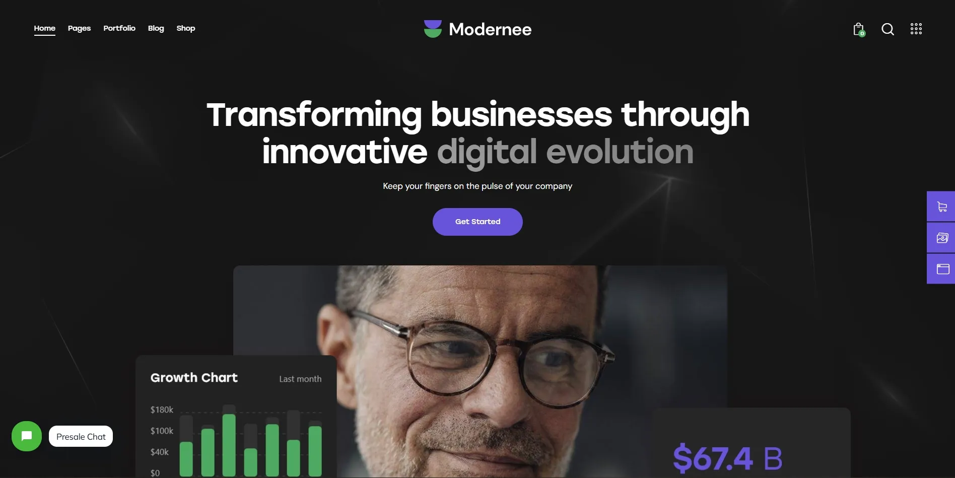 Modernee-网络科技AI智能网站模板WordPress主题插图2-WP资源海 Modernee-网络科技AI智能网站模板WordPress主题插图2-WP资源海