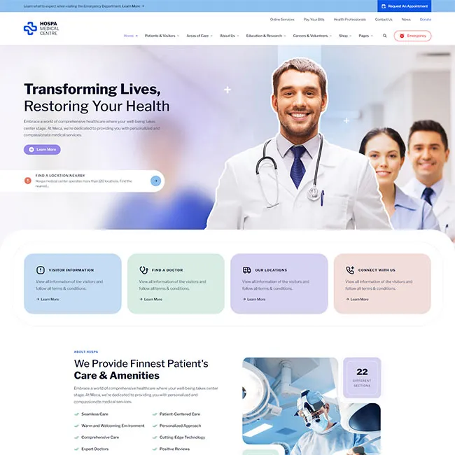 Hospa-医院诊所医疗商城检测中心WordPress主题插图1-WP资源海 Hospa-医院诊所医疗商城检测中心WordPress主题插图1-WP资源海