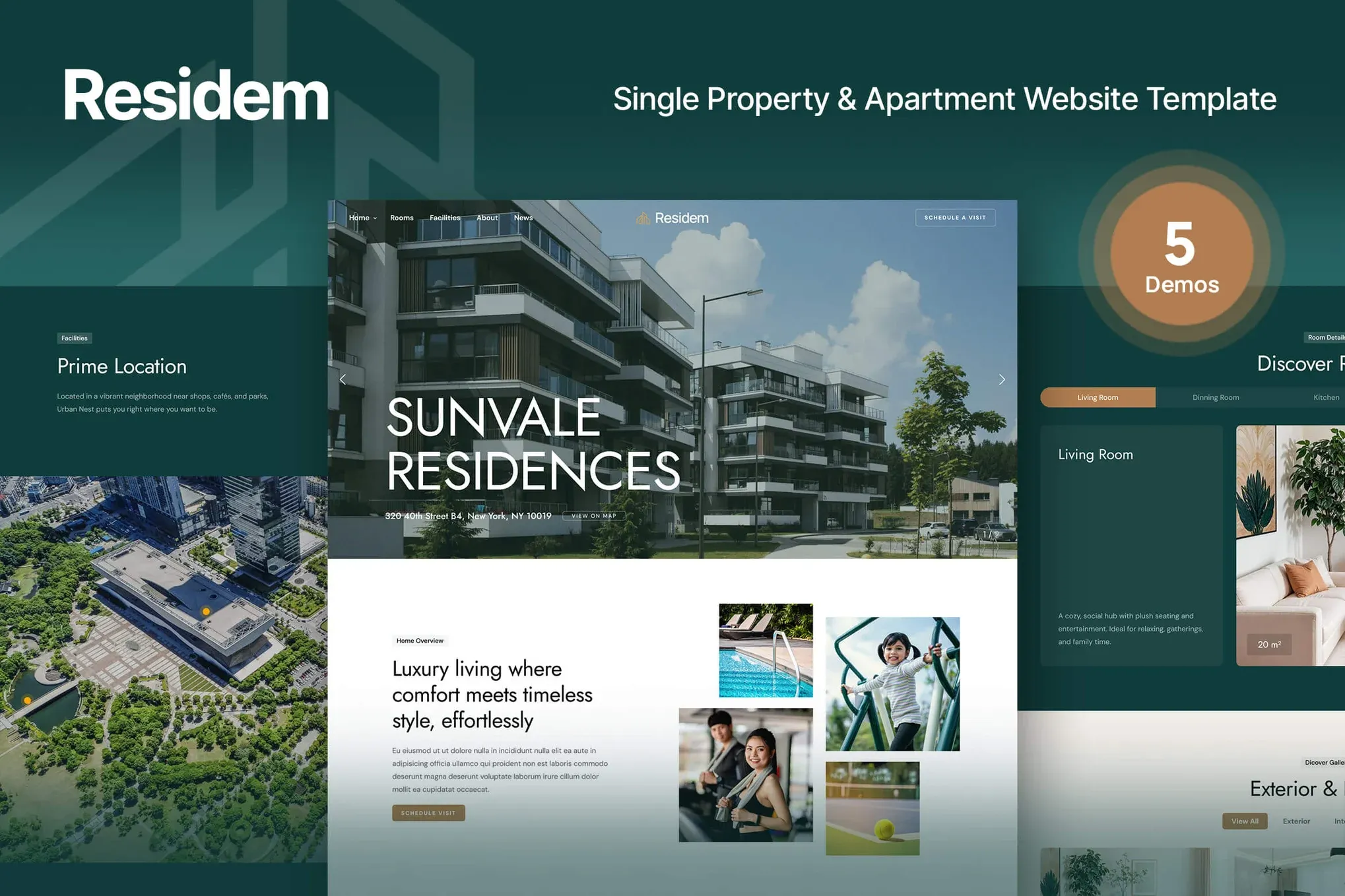 Residem-房地产房屋中介楼盘销售HTML5网站模板插图-WP资源海