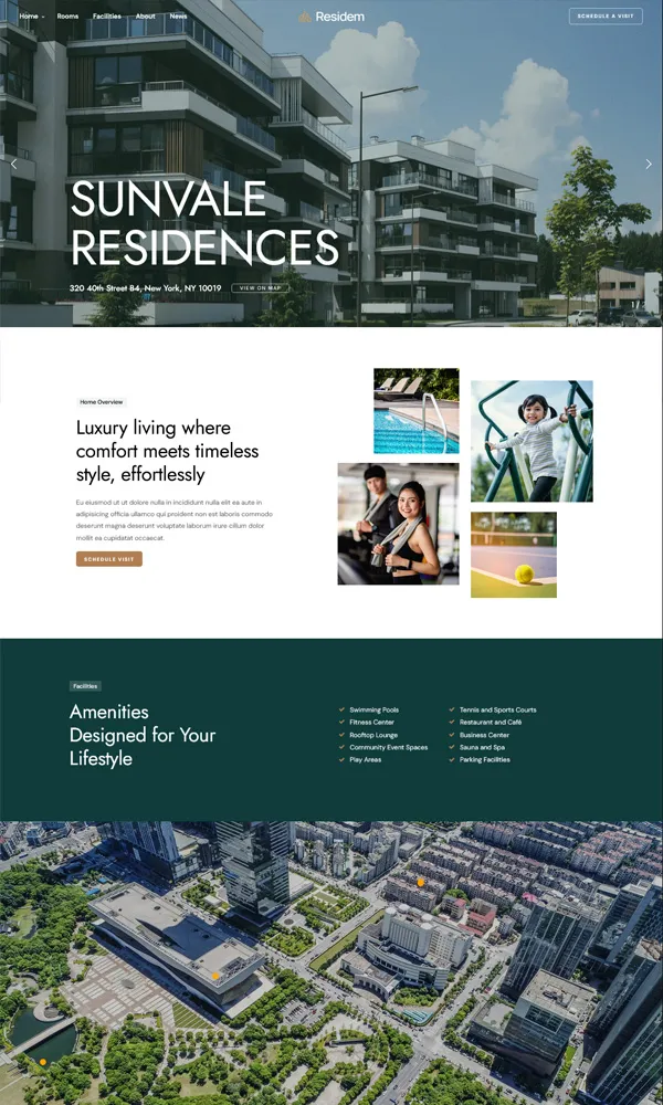 Residem-房地产房屋中介楼盘销售HTML5网站模板插图4-WP资源海