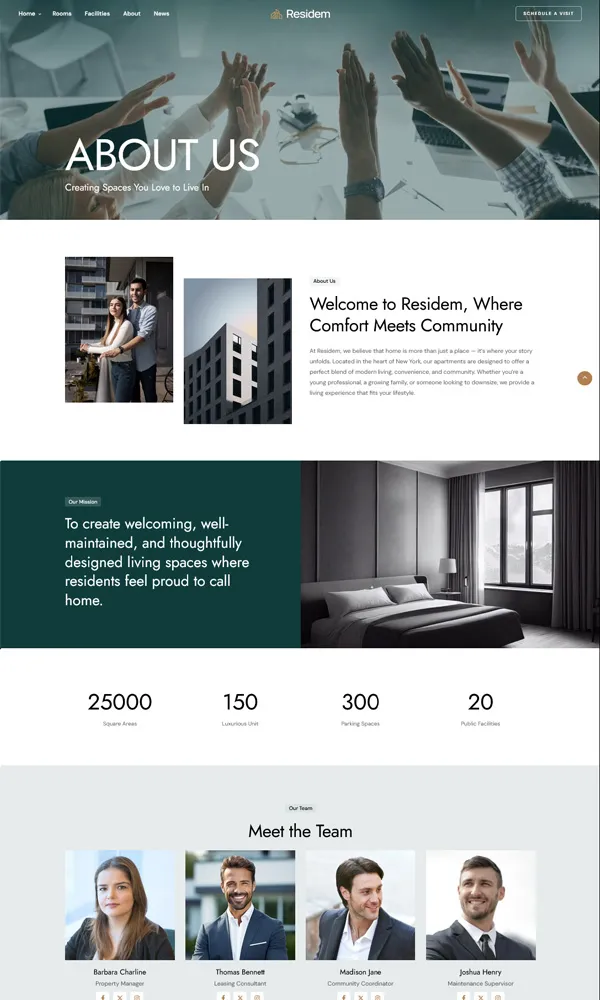 Residem-房地产房屋中介楼盘销售HTML5网站模板插图3-WP资源海