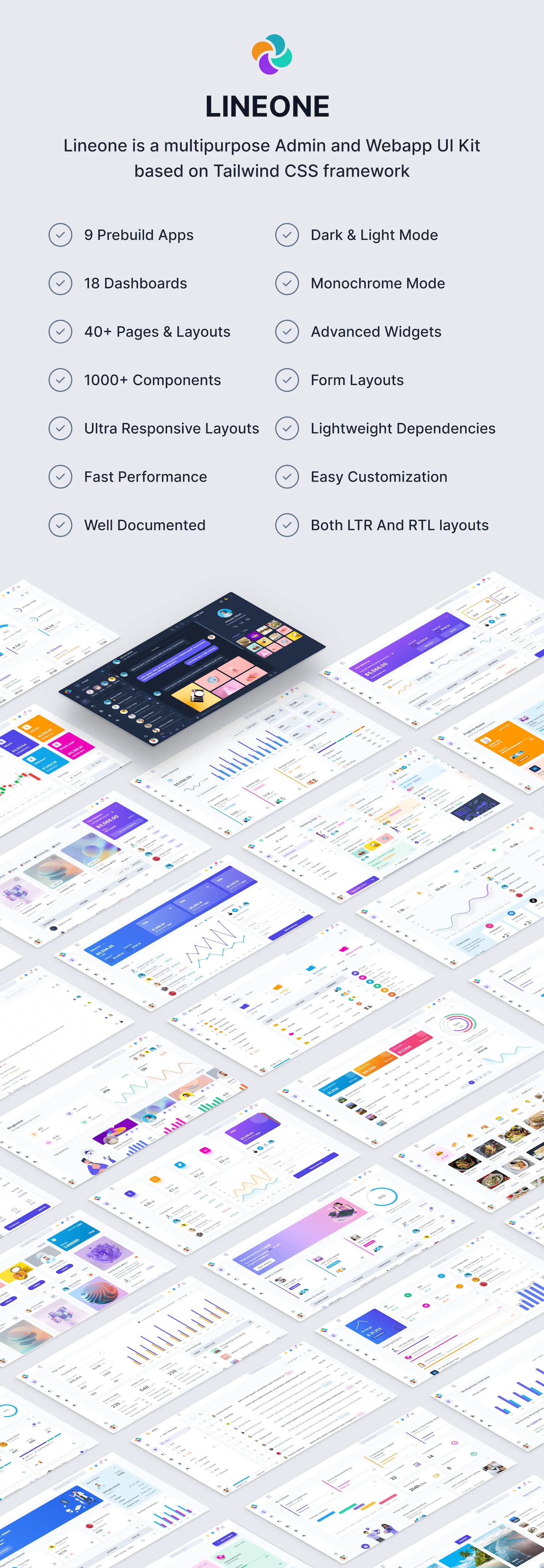 Lineone-设计新颖漂亮的管理员后台模板Tailwind+Laravel插图1-WP资源海 Lineone-设计新颖漂亮的管理员后台模板Tailwind+Laravel插图1-WP资源海