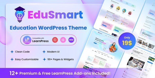 EduSmart-超漂亮在线课程大学教育网站WordPress主题
