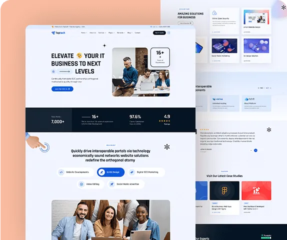 TopTech – 超漂亮蓝色科技公司网站模板 WordPress 主题插图6-WP资源海 TopTech – 超漂亮蓝色科技公司网站模板 WordPress 主题插图6-WP资源海
