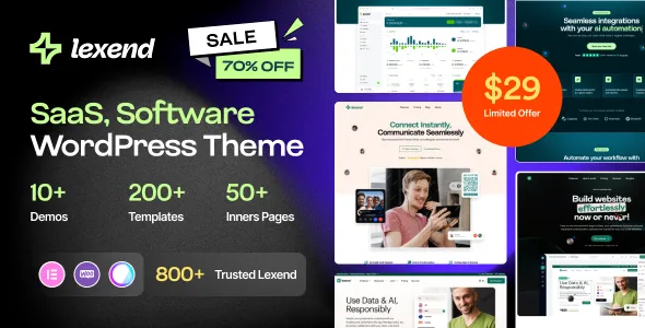 Lexend – 专为软件 SaaS 与初创企业打造的高端 WordPress 主题