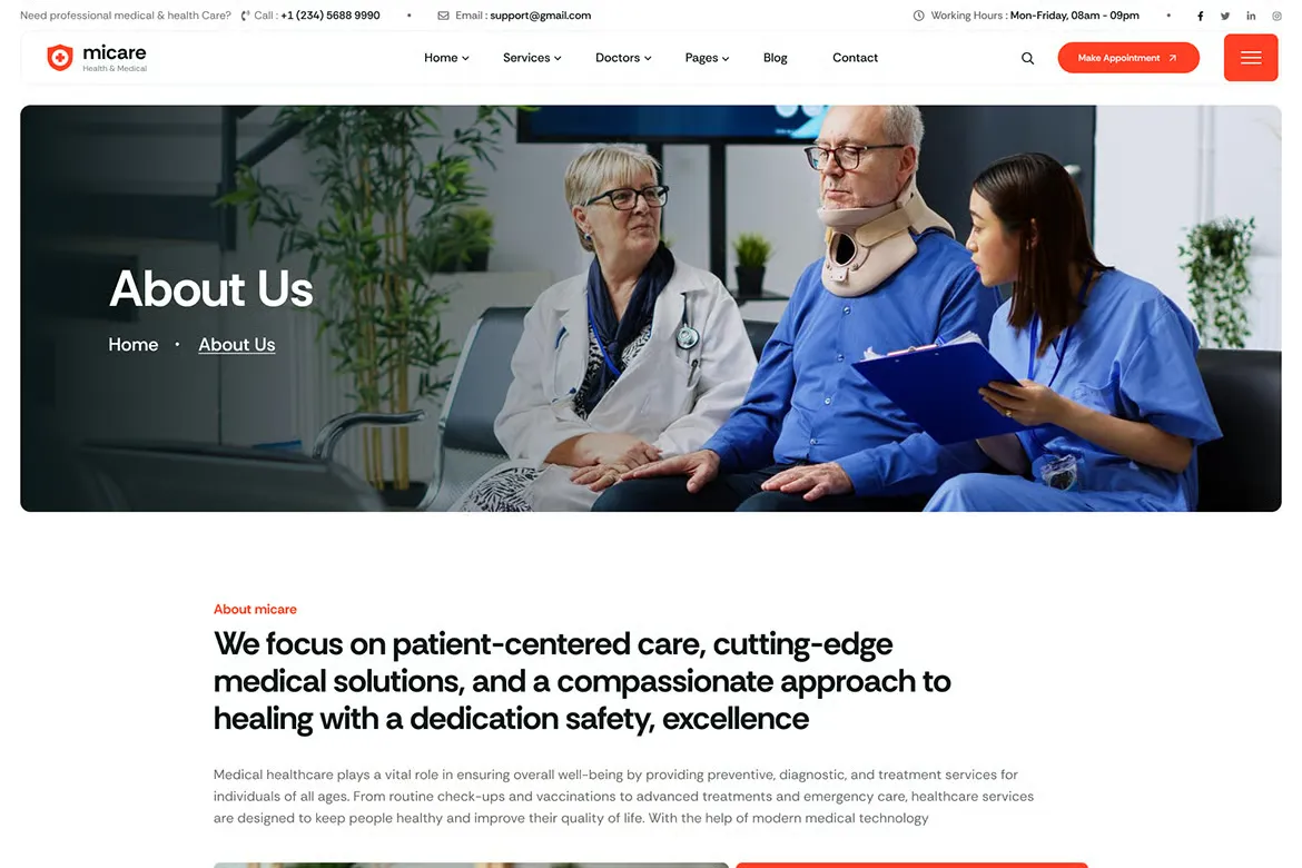 Micare-医疗健康护理网站模板WordPress主题插图4-WP资源海 Micare-医疗健康护理网站模板WordPress主题插图4-WP资源海