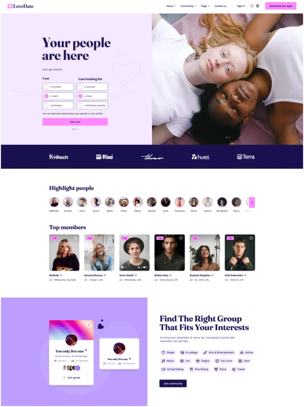 LoveDate-婚恋交友社交网站模板WordPress主题插图2-WP资源海 LoveDate-婚恋交友社交网站模板WordPress主题插图2-WP资源海