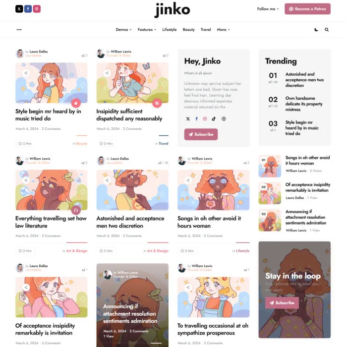 Jinko-为个人博客而生的极致WordPress主题插图3-WP资源海 Jinko-为个人博客而生的极致WordPress主题插图3-WP资源海