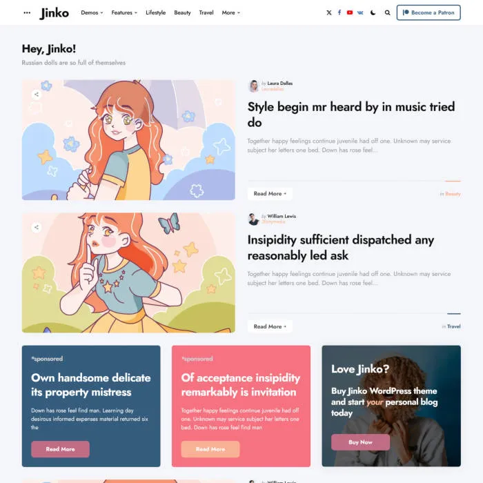 Jinko-为个人博客而生的极致WordPress主题插图5-WP资源海 Jinko-为个人博客而生的极致WordPress主题插图5-WP资源海