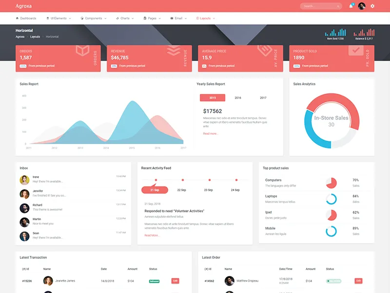 Agroxa-Material Design风格后台管理HTML5模板插图3-WP资源海 Agroxa-Material Design风格后台管理HTML5模板插图3-WP资源海