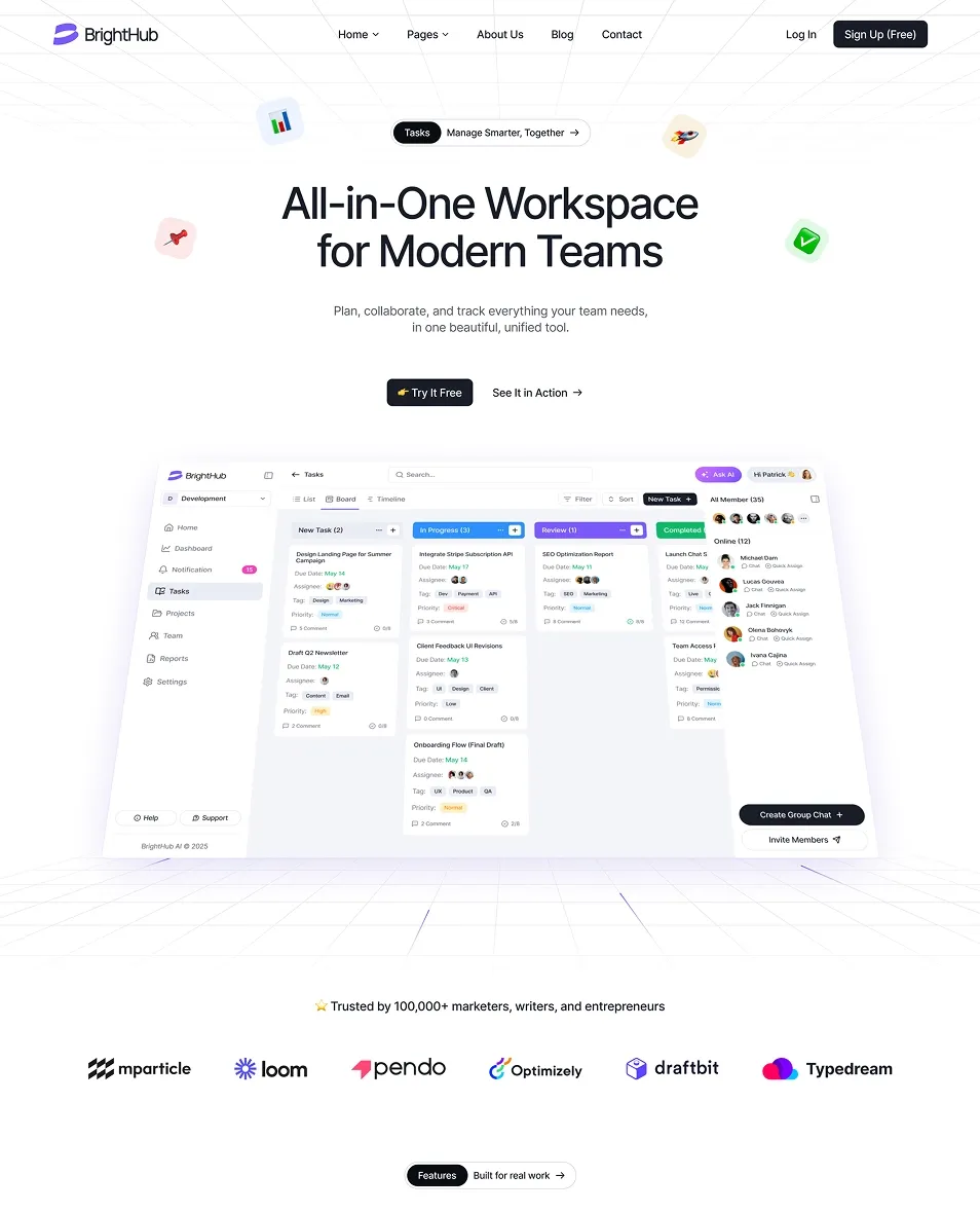 BrightHub-科技软件AI公司网站模板 WordPress 主题插图4-WP资源海