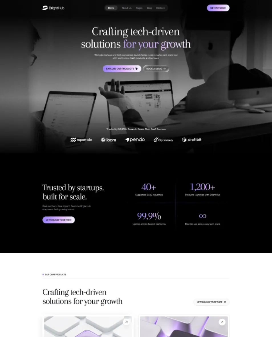 BrightHub-科技软件AI公司网站模板 WordPress 主题插图5-WP资源海