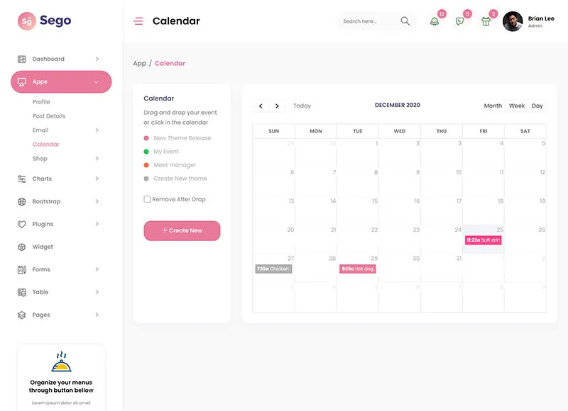 Sego-餐饮管理系统后台 Bootstrap 模板插图5-WP资源海