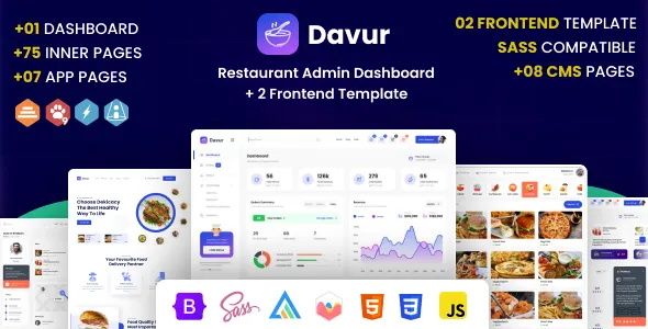 Davur-专为餐饮行业打造的一站式后台管理与前端展示模板