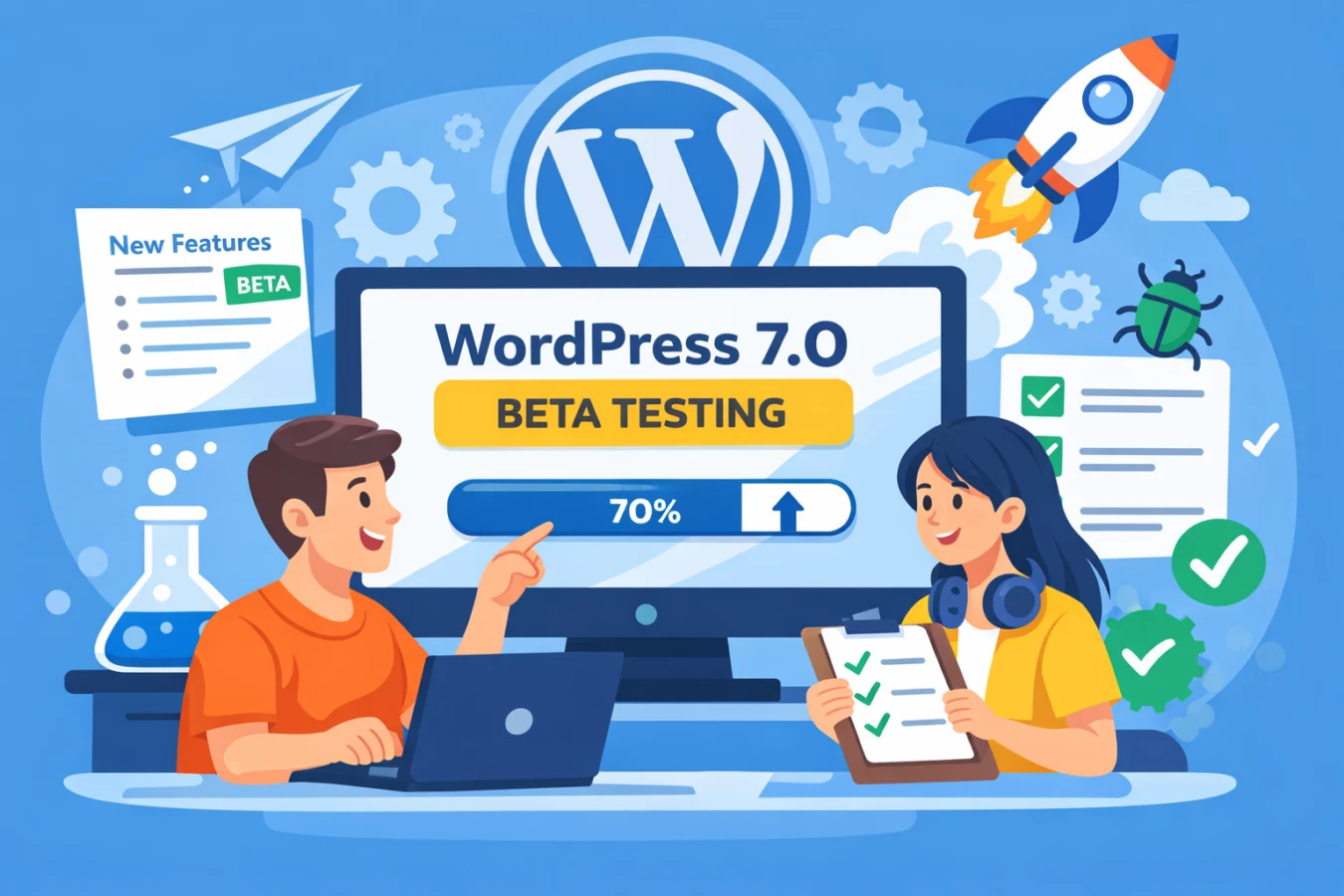 WordPress 7.0 Beta 3 发布：148 项更新（Editor 70 / Core 78），4 月 9 日计划正式版
