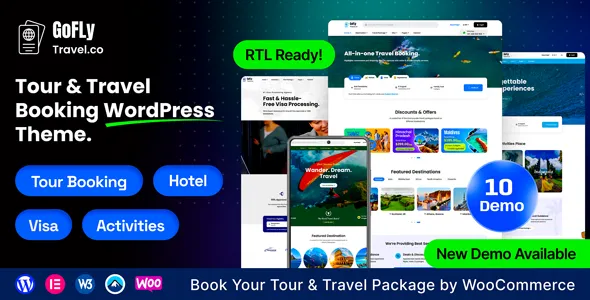 GoFly 旅行社与旅游预订 WordPress 主题