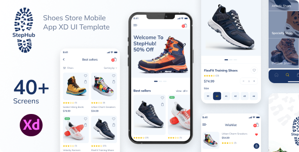 StepHub 鞋类电商移动App模板套件
