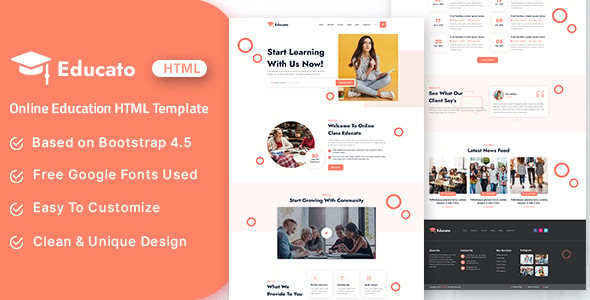 Educato 在线教育 HTML 模板